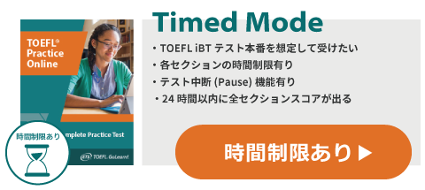 TOEFL iBT Complete Practice Testは本番と同形式の自宅できる